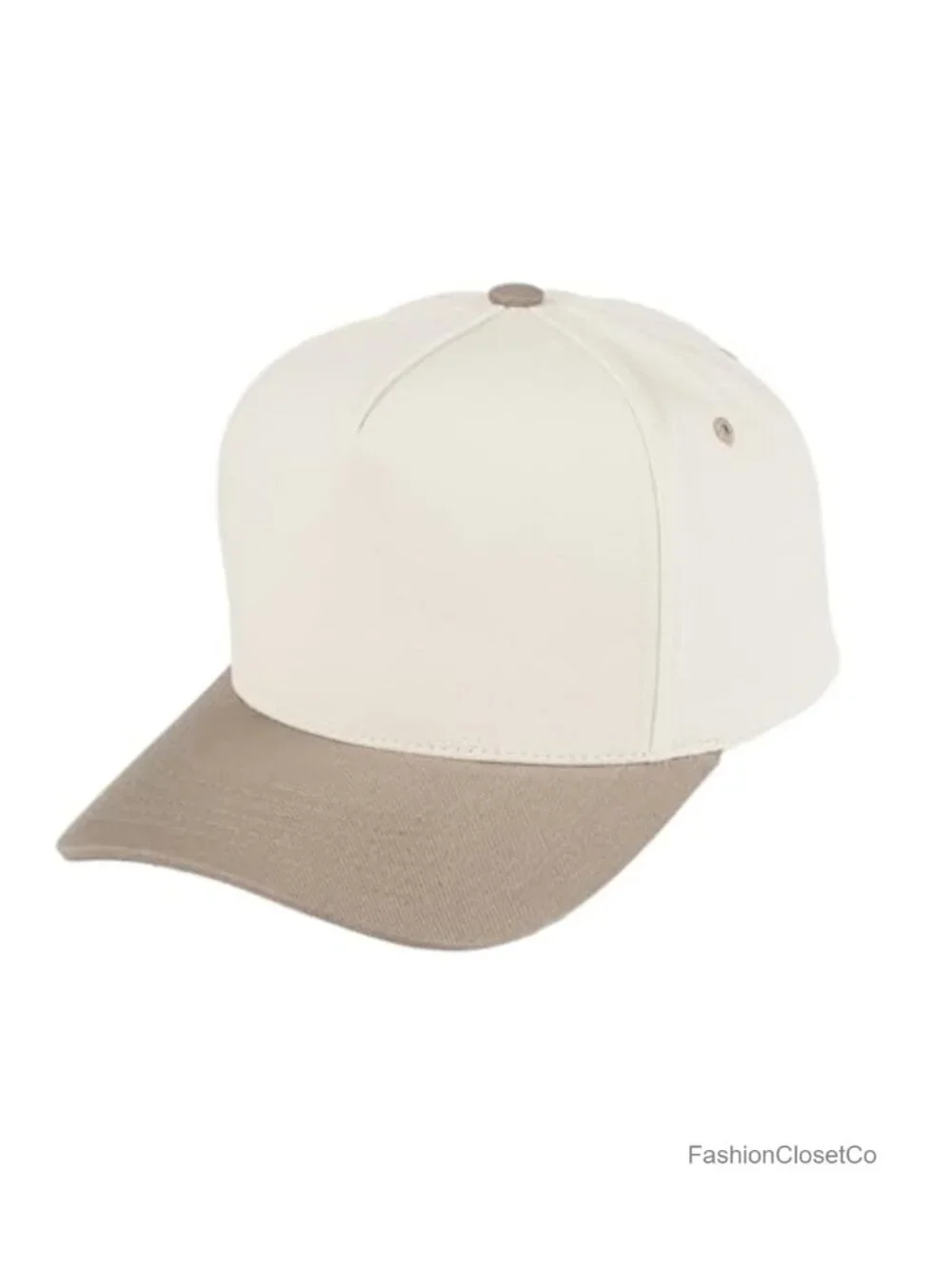 Beige Two Tone Canvas Corduroy Snapback Hat Adjustable